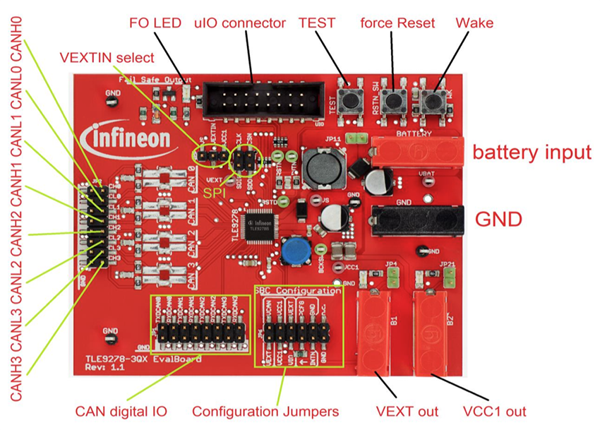 Plan mécanique - Infineon Technologies Cartes d'évaluation TLE9278BQX